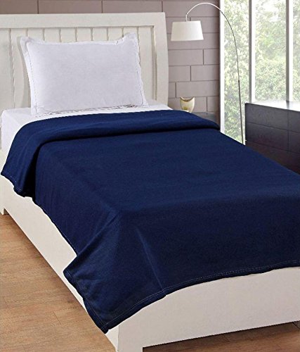 Goyal's ® Single Fleece Blanket Blue & Brown Set of 2