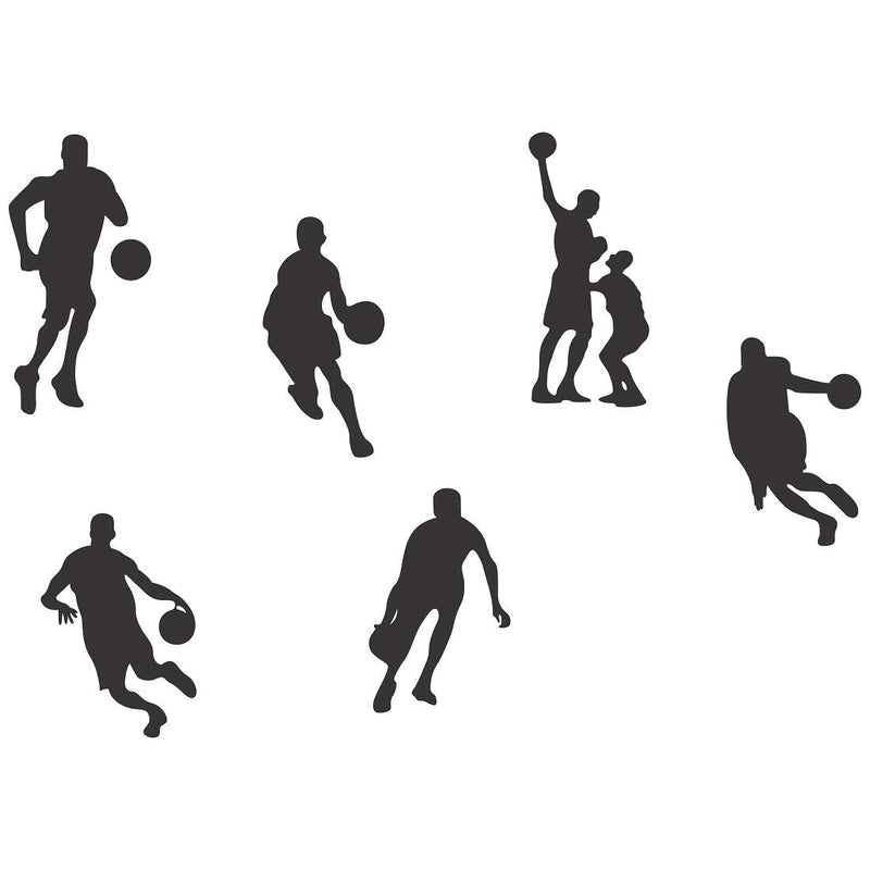 Tuffuk Basket Ball Players Large Vinyl Wallstickers for Home Decorations(80 cm x 120 cm)5TZ442