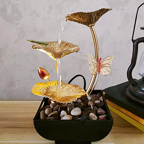 CALANDIS® 3 Tiers Water Fountain Waterfall Ornament Home Decor for Desktop Bedroom'