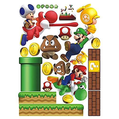 HEUREKA Mario Game Theme Decorative Peel and Stick Wall Sticker (45 CM X 60 CM)