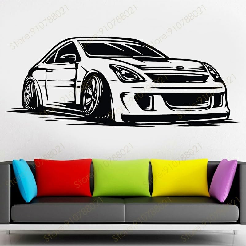 GADGETS WRAP Vinyl Modern Sport Racing Car Wall Sticker Vinyl Art