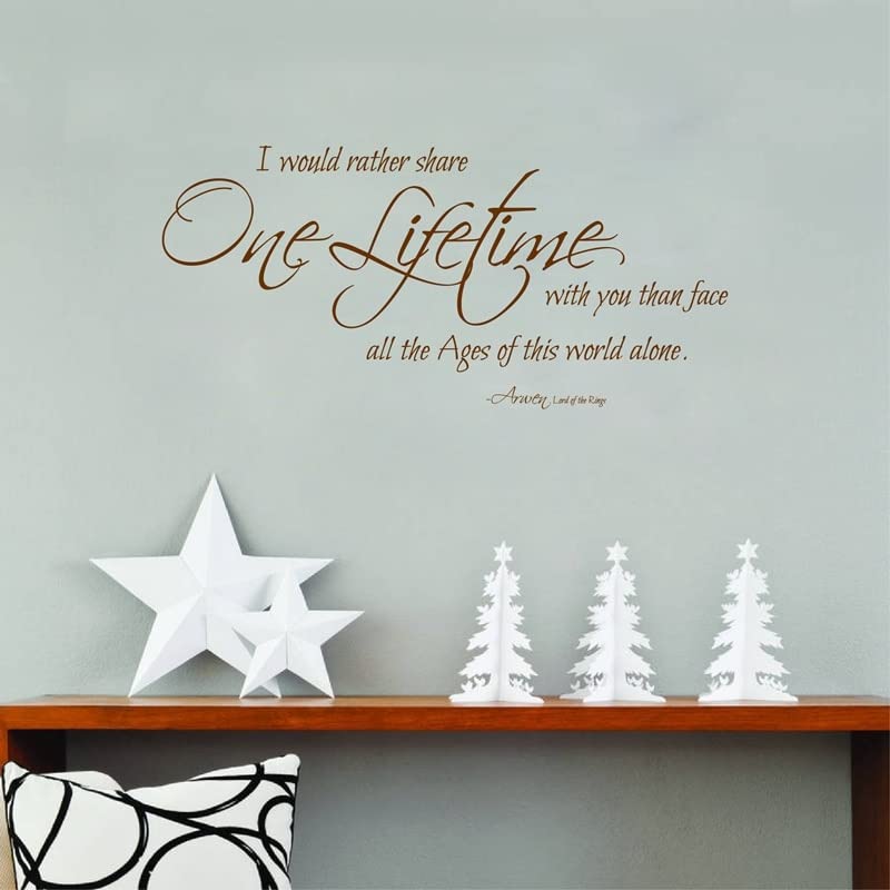 GADGETS WRAP Wall Decal Vinyl Sticker Wall Decoration - One Lifetime Arwen Quotes