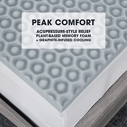 Dream Serenity Peak Comfort 2 inch Memory Foam Mattress Topper TW