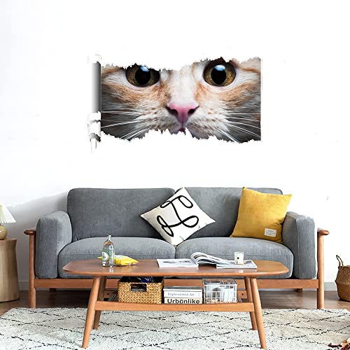 GADGETS WRAP Printed Wall Decal Sticker Scratched Paper Style Wall Decal (90cm x 50cm) - Big Eyes 2