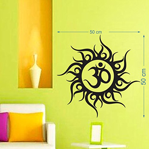 Lotus Om Self Adhesive VinylWaterproof Decorative Wall Stickers for Hall, Bedroom, Kitchen and Furniture