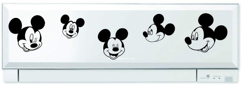 Akki World™ Mickey Mouse Wall AC Sticker, Split Ac Stickers, Wall Air Conditioner Sticker Standard Size