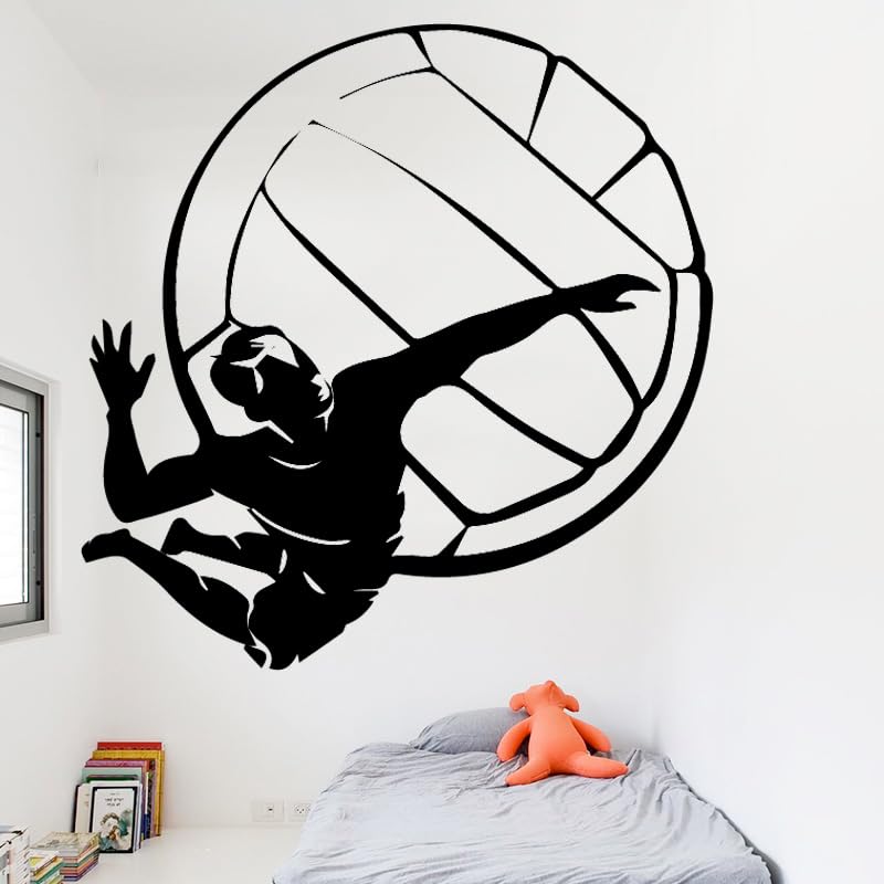 GADGETS WRAP Wall Decal Vinyl Sticker Volleyball Player for Office Home Wall Decoration