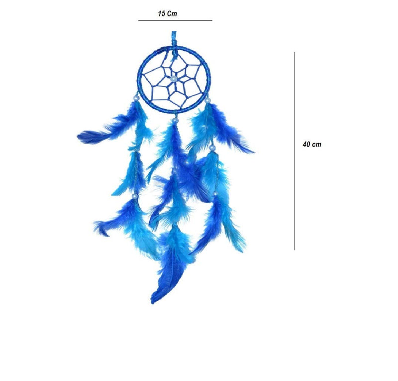 Winberg Dream Catcher Pack of 2 Blue Dream Catcher Show Piece15x40 Cm Blue-02