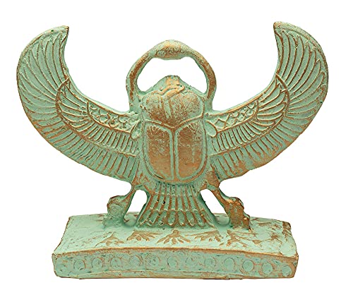 Discoveries Egyptian Imports Made in Egypt - Winged Scarab Statue - Patina Finish - 3 Inches