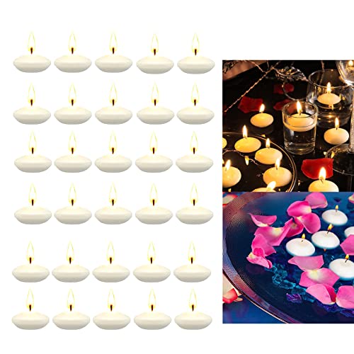 SECRET DESIRE 30Pcs Unscented Floating Candles Tealight Candles for Weddings Christmas