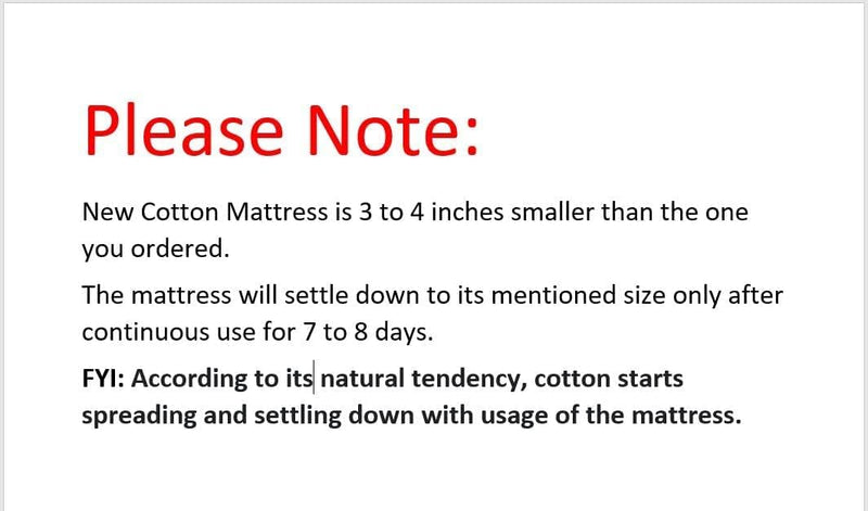 IMSMARTMART Premium Orthopedic Cotton Mattress with Pillow | Soft Combo Set | 4-Inch Thick Rectangular Mattress with Hypoallergenic, Dust-Free Cotton Pillow (72X36 Inches, Single Bed Mattress)