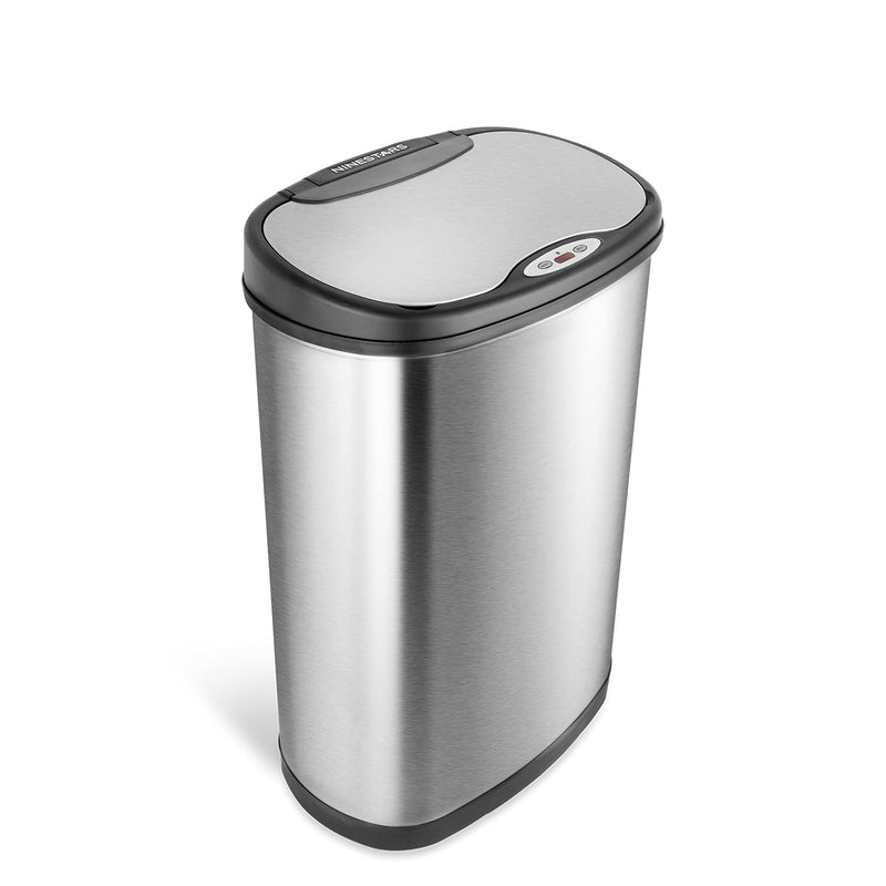 Nine Stars DZT-50-13 Infrared Touchless Stainless Steel Trash Can, 13.2-Gallon by Ninestars