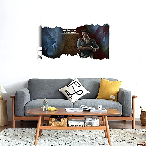 GADGETS WRAP Printed Wall Decal Sticker Scratched Paper Style Wall Decal (90cm x 50cm) - Uncharted 4 a Thiefs end 13