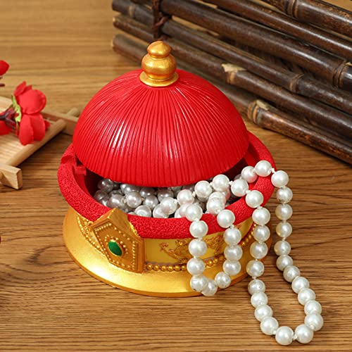 MYADDICTION Chinese Ashtray with Lid Resin Crafts Sculpture for Home Decoration Men Gift Red B