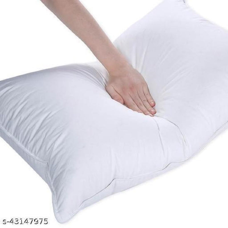 Texlux Microfiber Reversable Pillow Set of 2 for Sleeping 16 Inch X 26 Inch - Grey White