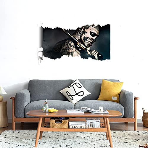 GADGETS WRAP Printed Wall Decal Sticker Scratched Paper Style Wall Decal (90cm x 50cm) - Tattoo Man