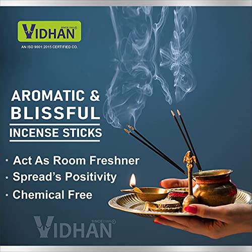 V, VIDHAN Dhoop Cones Guggal Premium Jar 100Gm | No Bamboo | No Charcoal | Dhoop Batti | Pooja Dhoop Cone | (Guggal)