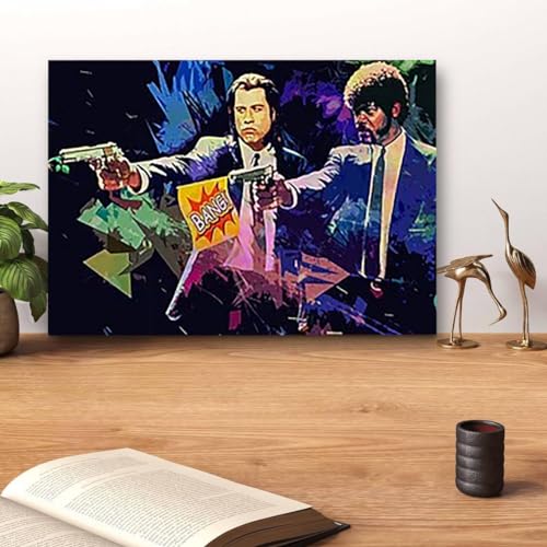 GADGETS WRAP Canvas Gallery Wrap Framed for Home Office Studio Living Room Decoration (14x11inch) - Pulp Fiction