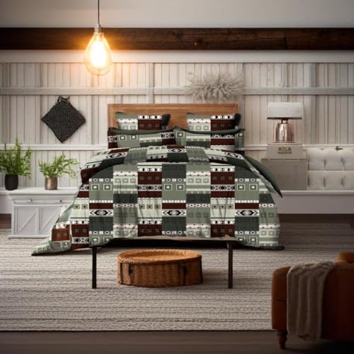 Dammn Decores Polyster 120 TC Urban Mosaic Bedding Set for Double Bed with 2 Pillow Covers | Breathable - Geometric Mosaic - Double (2.20x2.30 mtr)