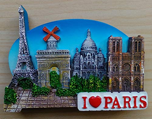 Wowobjects® Refrigerator Magnet Fashion I Love Paris Travel Fridge Magnet Fridge Decoration