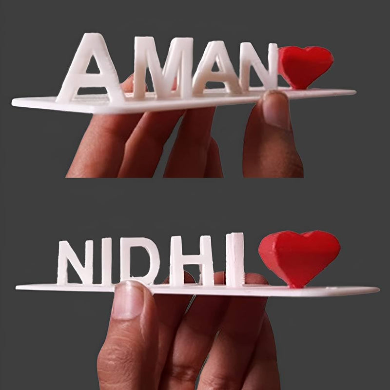 Surji 3D Flip Name | Personalized for Husband and Wife Couple Name (Upto 8 Characters)