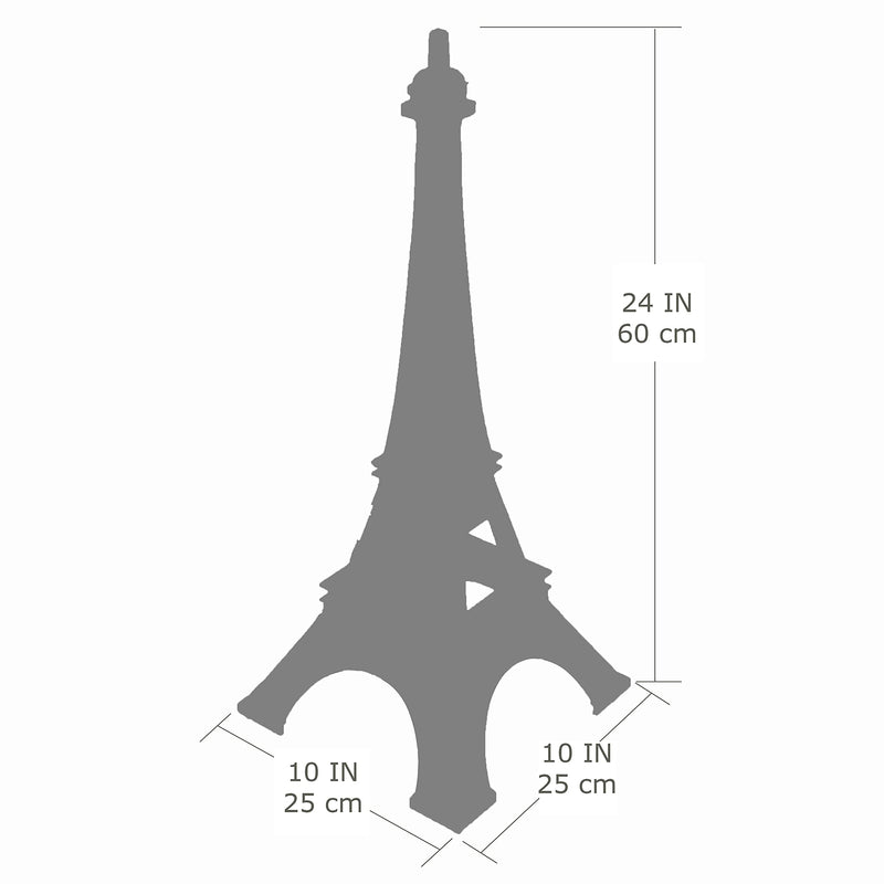 allgala 24" Eiffel Tower Statue Decor Alloy Metal, Gold