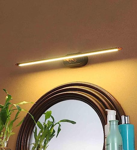 Desidiya 6 Watts Black Body Rose Gold Finish LED Picture Photo Frame Light/Bathroom Dressing Table Light Adjustable Head with 3 Step Light (White, Warm White and Natural White - Pack of 1)