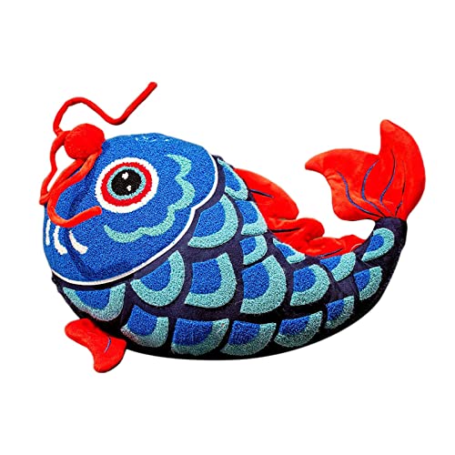 CALANDIS® Chinese Style Pillow Bedroom Living Room Comfortable Handmade Chair Blue Fish | 1 Chinese Style Pillow