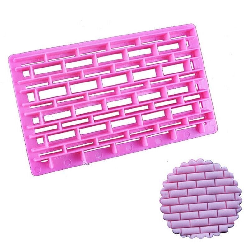 CAKE DECOR™ Plastic Brick Wall Shape Quilt Mold Embosser Fondant Quilt Mold for Cupcake and Cake Decoration (SBB-9930-22)