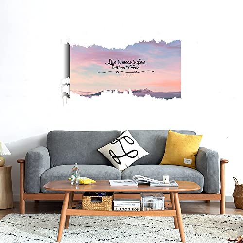 GADGETS WRAP Printed Wall Decal Sticker Scratched Paper Style Wall Decal (90cm x 50cm) - Love God