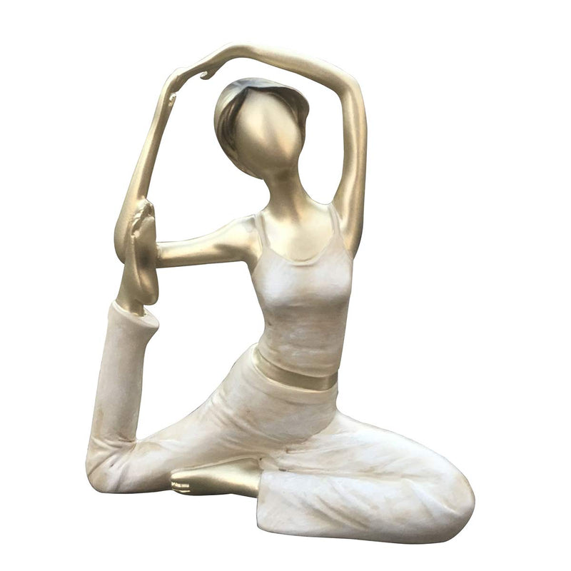 Artgenius Art Abstract Yoga Figurine Statue,Home Decorative Girl Yoga Scuplture (King Pigeon Pose)