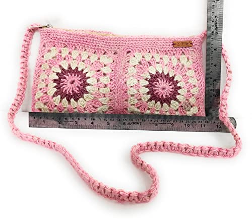 Divulge Square Crochet Purse (Pink)