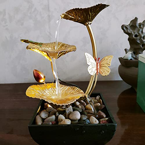 CALANDIS® 3 Tiers Water Fountain Waterfall Ornament Home Decor for Desktop Bedroom'