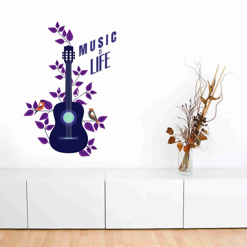 Music is Life Guitar Wall Sticker 50 CM X 74 CM