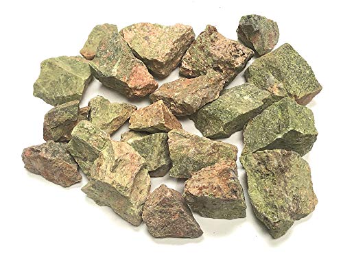 Zentron Crystal Collection: 1/2 Pound Natural Rough Unakite Stones