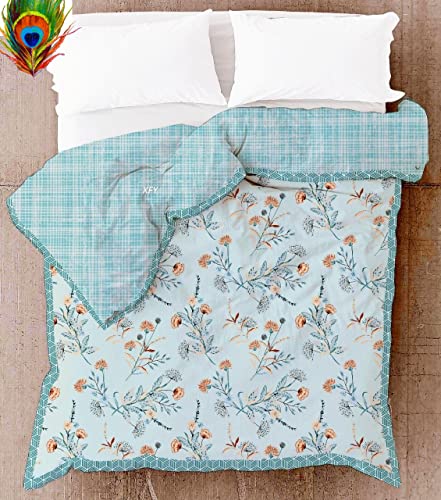 WCX Brand Cotton Reversible Floral Lightweight dohar Single Bed/dohar Single Bed Cotton 60x90