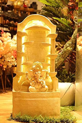 SEPBORN Floor-Standing Ganesh Fountain with Arched Design, 91 cm