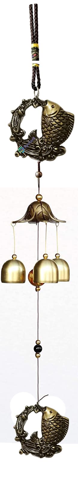 Synlark Metal Wind Chimes for Home Balcony Garden Positive Energy, Home Decor Hanging Long Brass Bells with Good Sound