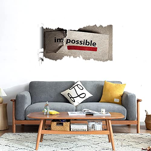 GADGETS WRAP Printed Wall Decal Sticker Scratched Paper Style Wall Decal (90cm x 50cm) - IM Possible