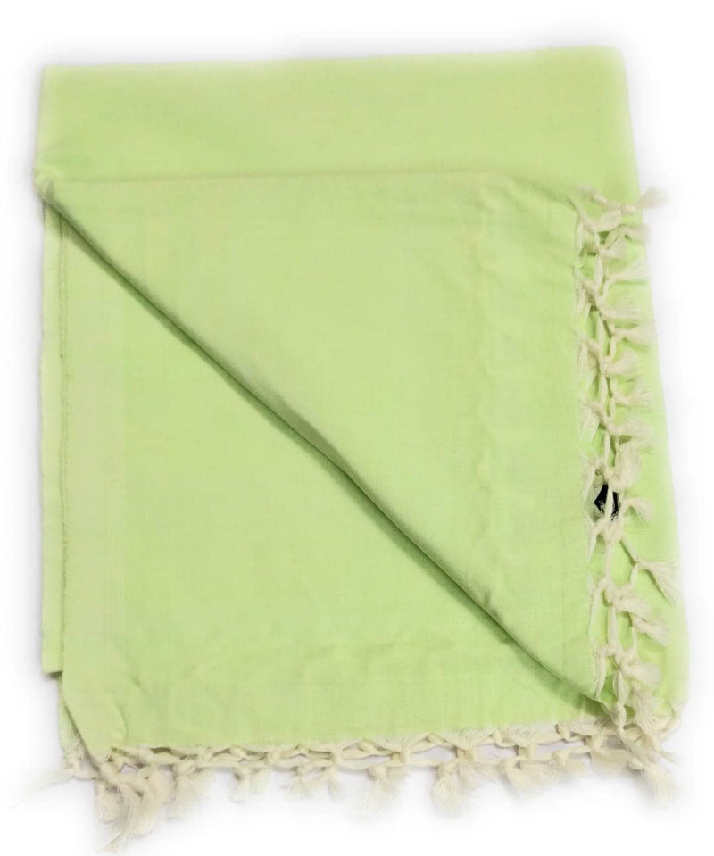 SHISHIR 100% Cotton Soft Beautiful Olive Green Plain Bhagalpuri Summer Blanket Khes Dohar Top Sheet Set Chadar Size- 245cm X 130cm