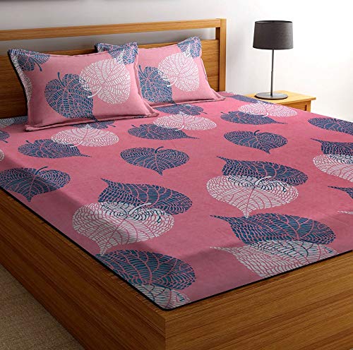 BSB HOME Glace Cotton 160 Tc Kids Printed Double Bed Sheet with 2 King Size Pillow Covers (6X7 Feet Bed, Pink Fish) À¤¬À¥À¤¡À¤¶À¥À¤ À¤¡À¤¬À¤² À¤¬À¥À¤¡