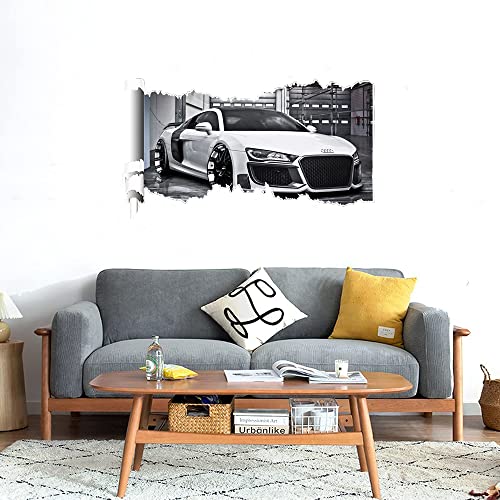 GADGETS WRAP Printed Wall Decal Sticker Scratched Paper Style Wall Decal (90cm x 50cm) - Rear Supercar Modified