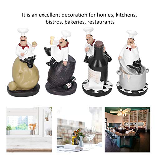 Chef Statue, Durable 4 Kinds Resin Practical Restaurant Decor, Beautiful for Restaurant Home