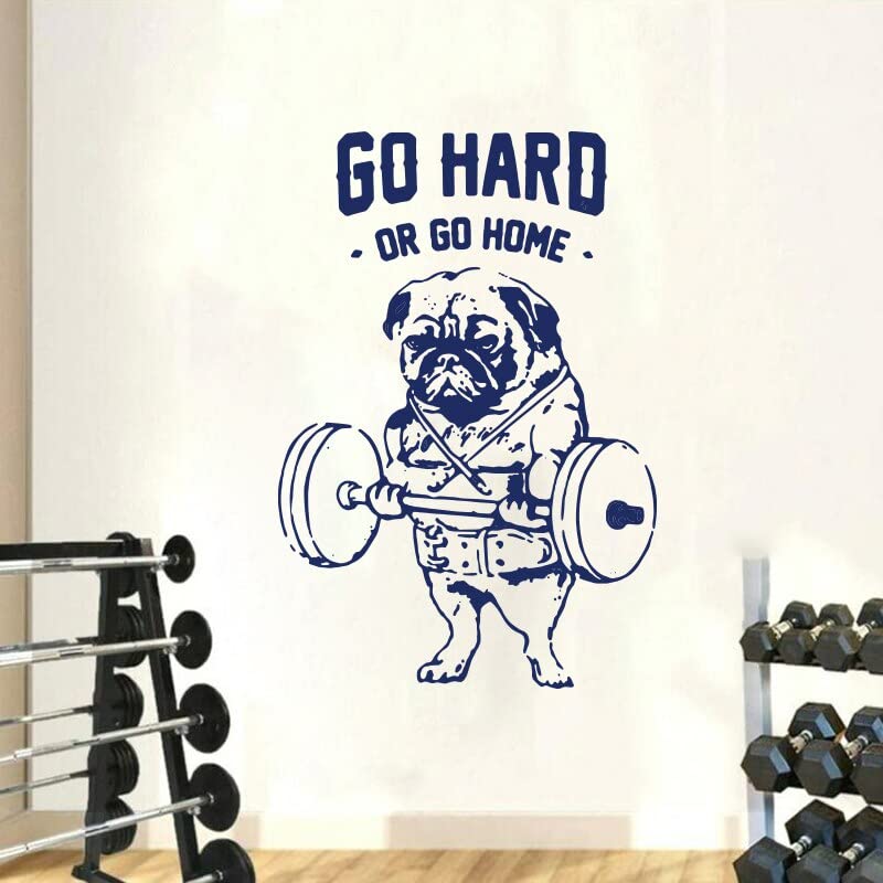 GADGETS WRAP Vinyl Decal Sticker Workout Gym Lifting Frech Dog Blue (Item Finish Size : 83cm x 56cm)