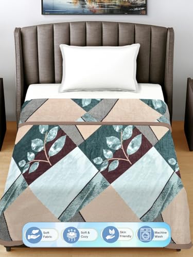 FABINALIV Multicolor Geometric 230 GSM Ultra Soft Single Bed AC Blanket (FLSBK-1005-Multi)