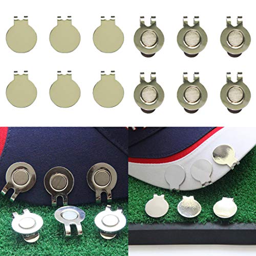 Trendy Retail® 6 Pack Magnetic Hat Clips for Metal Golf Ball Marker Training Aid No Magnet