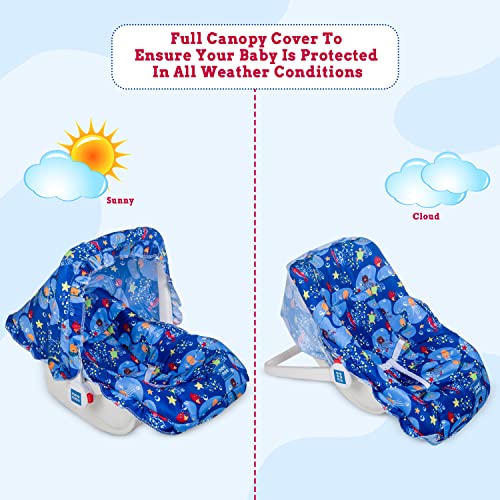 Mee Mee Cozy Baby Carry Cot & Rocking Chair with Soft Pada Cushioned, Adjustable 3-Point Safety Belt, 5 in 1 Multi Purpose Kids/Infant of 0 to 1.5 Years & Weight Capacity Upto 13 Kgs (Dark Blue)