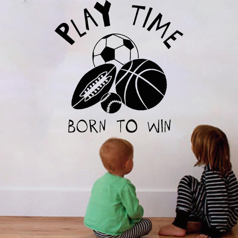 GADGETS WRAP Wall Decal Vinyl Sticker Basketball Football for Office Home Wall Decoration