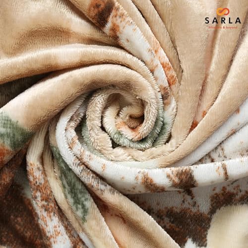 Sarla Jalsa Polyester Premium Plush Summer Single Bed Ac Blanket | 260 GSM Reversible Lightweight Cozy Soft for Bed, Sofa, Couch, Travel & Camping 160X220cm (Design 3)