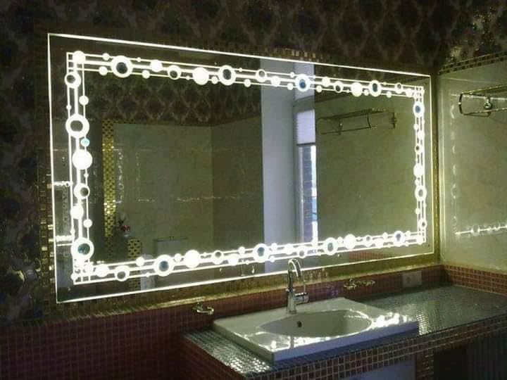 R.S Internationals Smart Touch Sensor Mirror with Bright LED Light in Inch (Fancy Mirrors Bathroom squ, 24X18)